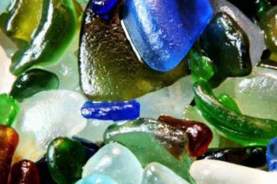 Пляж из стекла в Калифорнии.