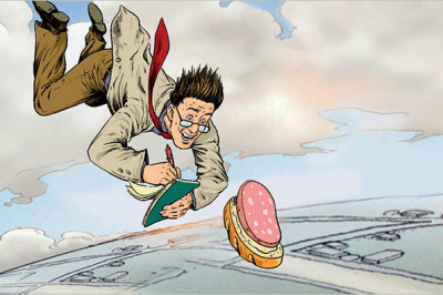 Почему бутерброд падает маслом вниз?