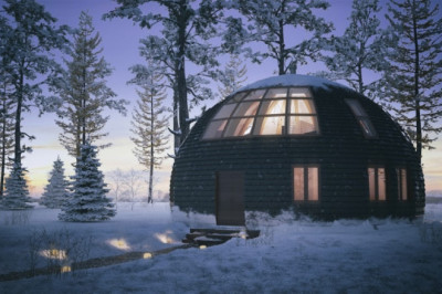 Дом-полусфера – дешево и с комфортом  