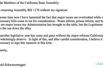 Тайное послание губернатора Шварцнеггера