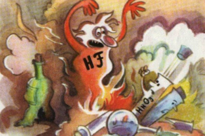 Какая кислота расплавляет стекло?