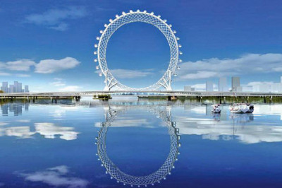 Удивительное колесо обозрения в Китае 