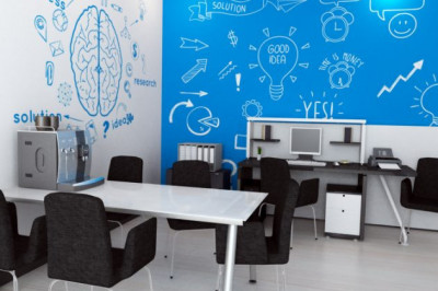 Как превратить угрюмый офис в яркое помещение?