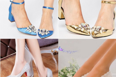 Серия удобной женской обуви kitten-heels