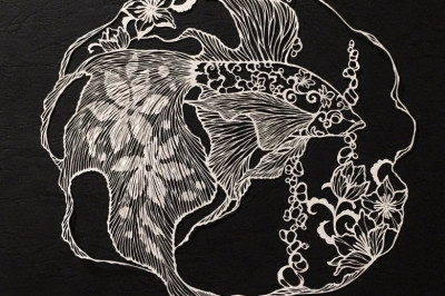 Реалистичные бумажные рыбы